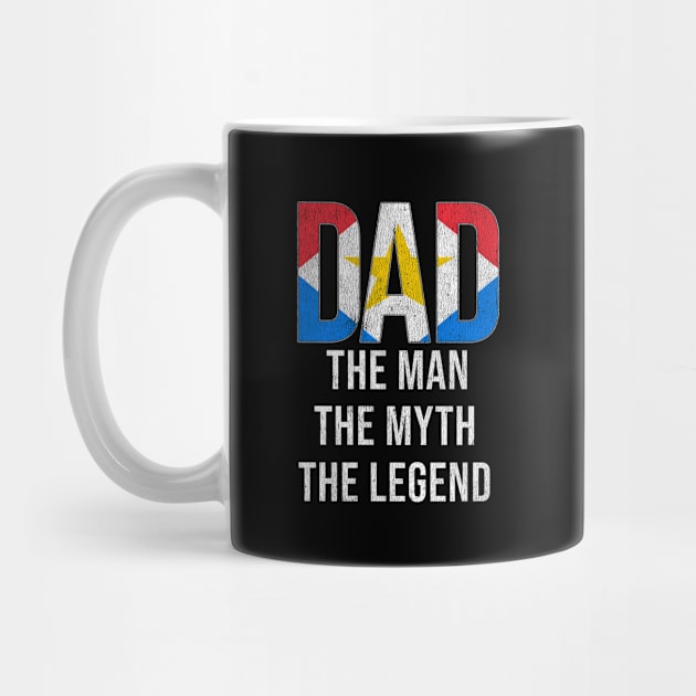 Saba Islander Dad The Man The Myth The Legend - Gift for Saba Islander Dad With Roots From Saba Islander by Country Flags